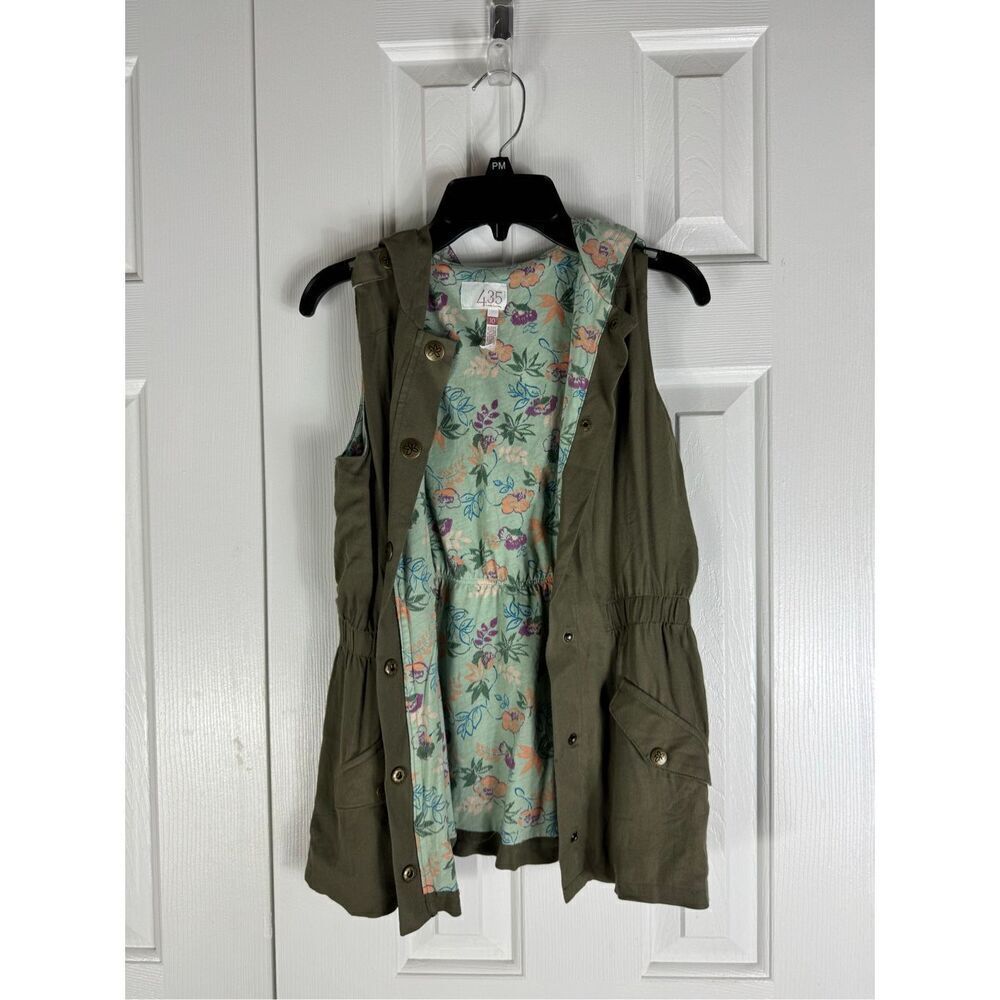 435 Matilda Jane Girls Olive Green Vest Size 10